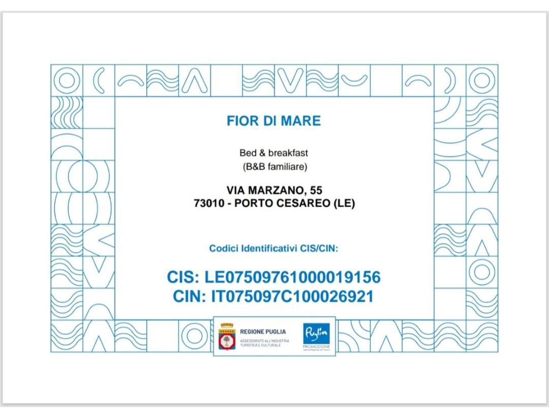 B&B Fior Di Mare ปอร์โตเชซาเรโอ ภายนอก รูปภาพ